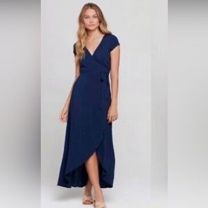 L*Space Goa Navy wrap dress Size Large NWT